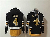 Men's New Orleans Saints #4 Derek Carr Black Ageless Must-Have Lace-Up Pullover Hoodie,baseball caps,new era cap wholesale,wholesale hats